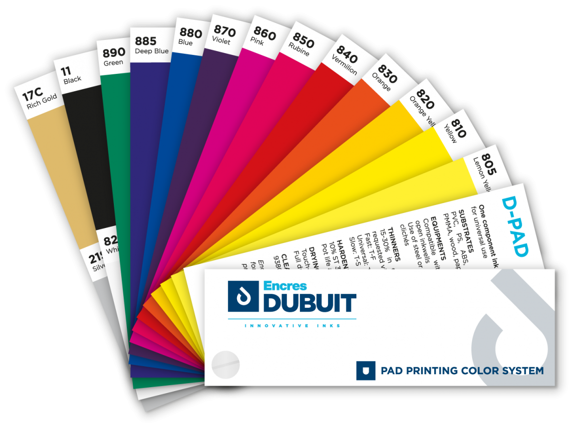Pad printing color shade - Encres de Tampographie - Encres DUBUIT